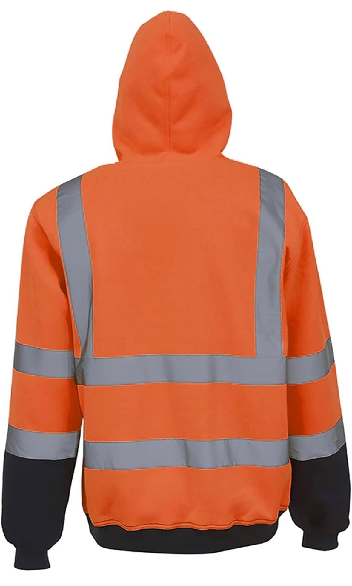 High Visibility Hoodie. Orange/navy